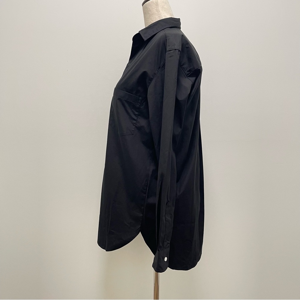 Frank & Eileen Joedy Boyfriend Button Front Black Shirt Size X-Small - Picture 5 of 13